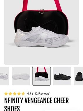 NFINITY Vengeance Kids Cheer Sneakers - White